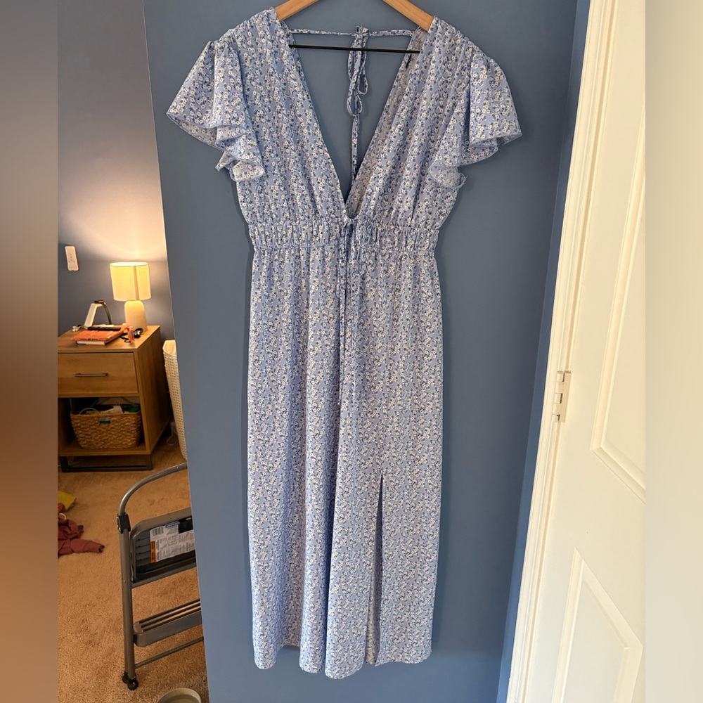 Floral Blue Maxi Dress